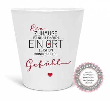 Preview: zauberhafter Blumentopf Blumenvase Zuhause Gefühl Mama Muttertag Geburtstag Geschenk, Familie Einzug Einweihung ...von Lüttentüddel®